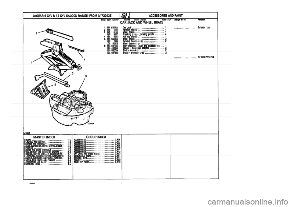 JAGUAR XJ 1994 2.G Parts Catalogue 3 JAGUAR XJ 1994 2.G Parts Catalogue 3