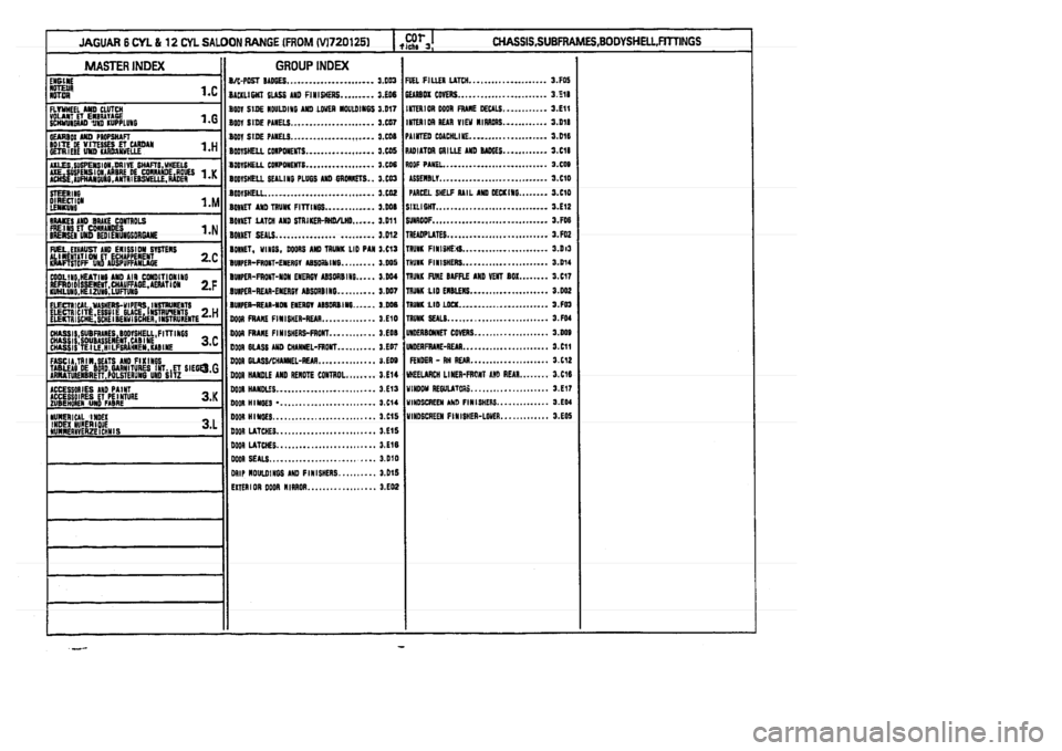 JAGUAR XJ 1994 2.G Parts Catalogue 3 JAGUAR XJ 1994 2.G Parts Catalogue 3