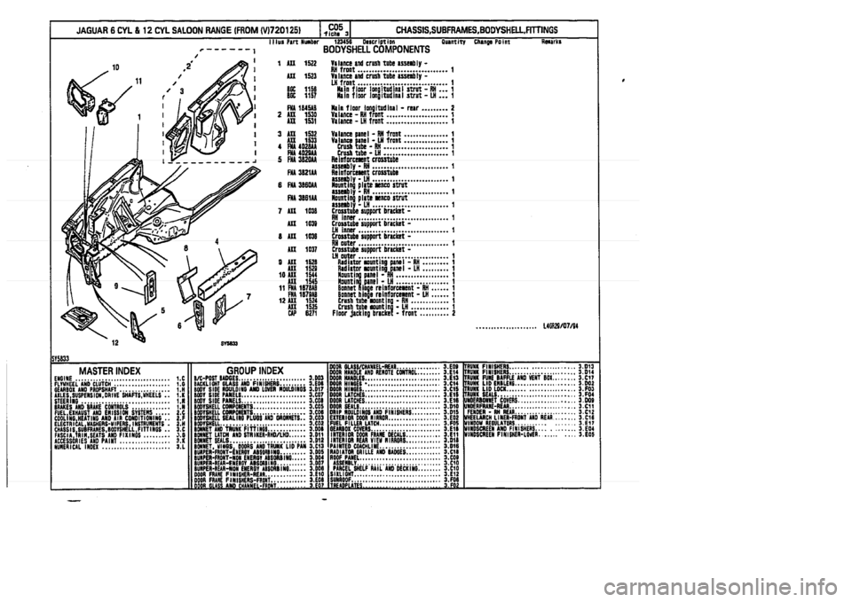 JAGUAR XJ 1994 2.G Parts Catalogue 3 JAGUAR XJ 1994 2.G Parts Catalogue 3