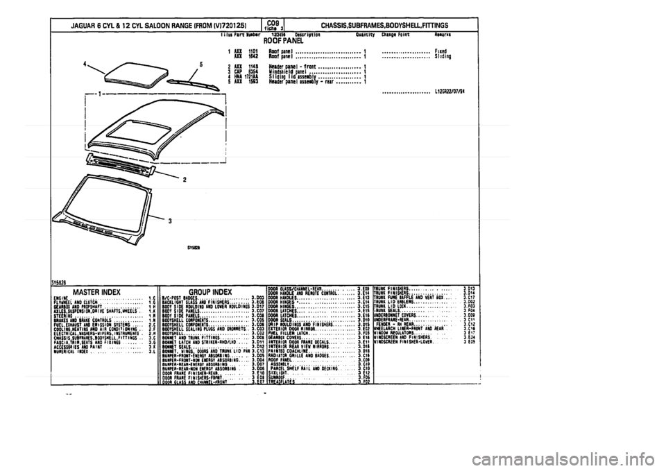 JAGUAR XJ 1994 2.G Parts Catalogue 3 JAGUAR XJ 1994 2.G Parts Catalogue 3