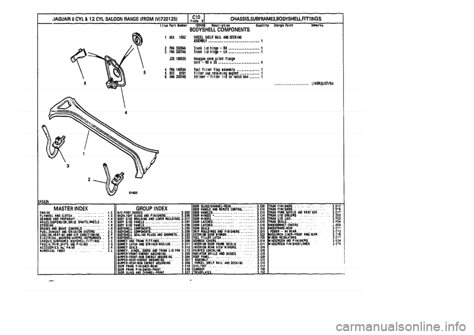 JAGUAR XJ 1994 2.G Parts Catalogue 3 JAGUAR XJ 1994 2.G Parts Catalogue 3