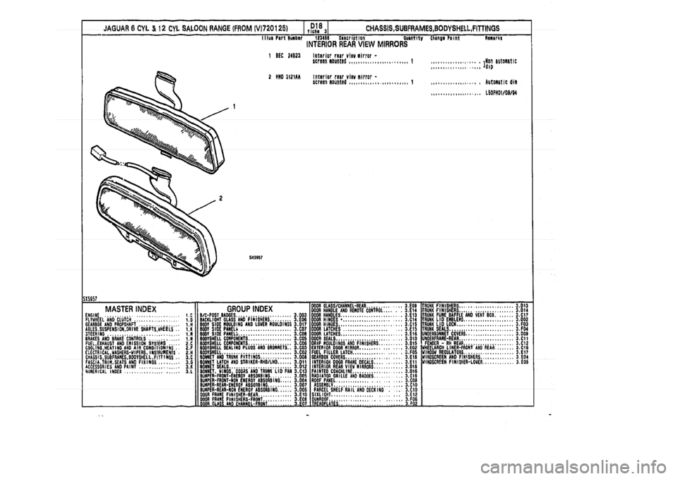 JAGUAR XJ 1994 2.G Parts Catalogue 3 