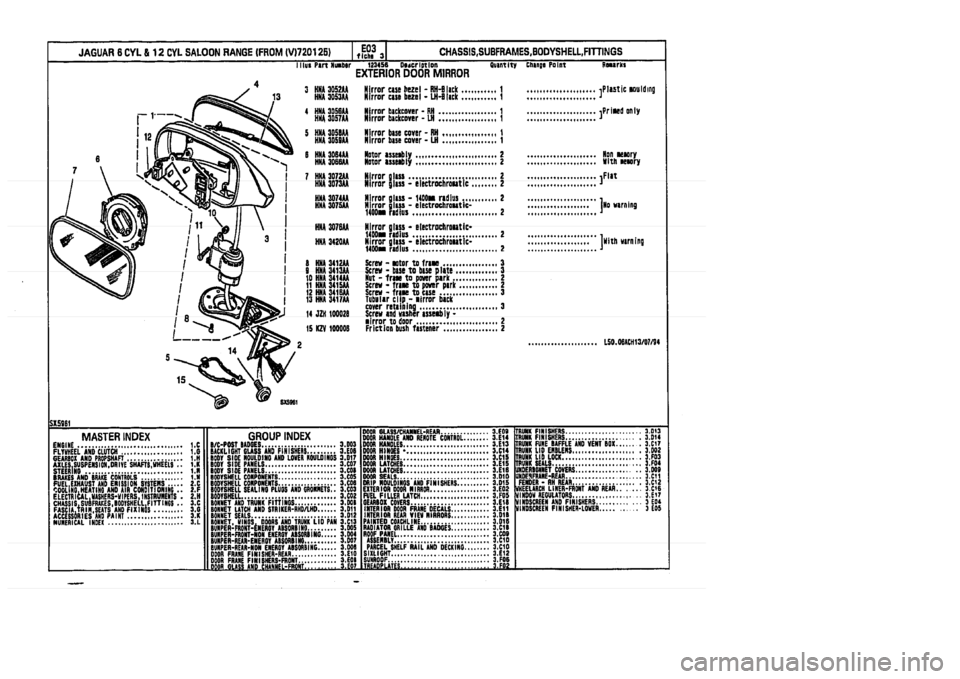 JAGUAR XJ 1994 2.G Parts Catalogue 3 