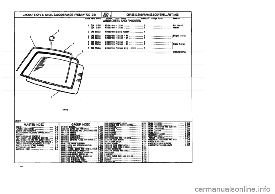 JAGUAR XJ 1994 2.G Parts Catalogue 3 