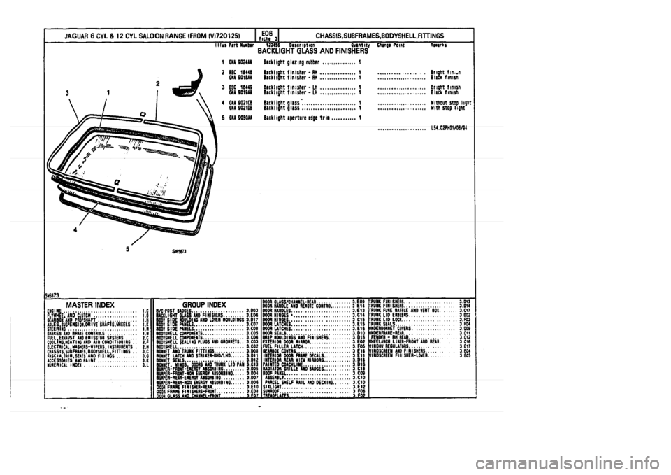 JAGUAR XJ 1994 2.G Parts Catalogue 3 