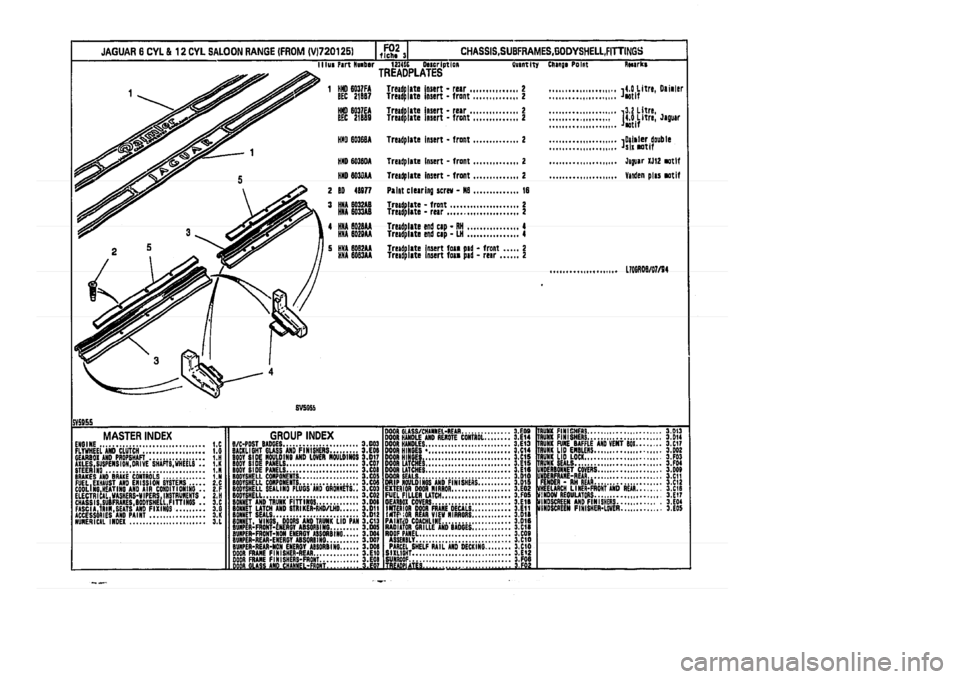 JAGUAR XJ 1994 2.G Parts Catalogue 3 