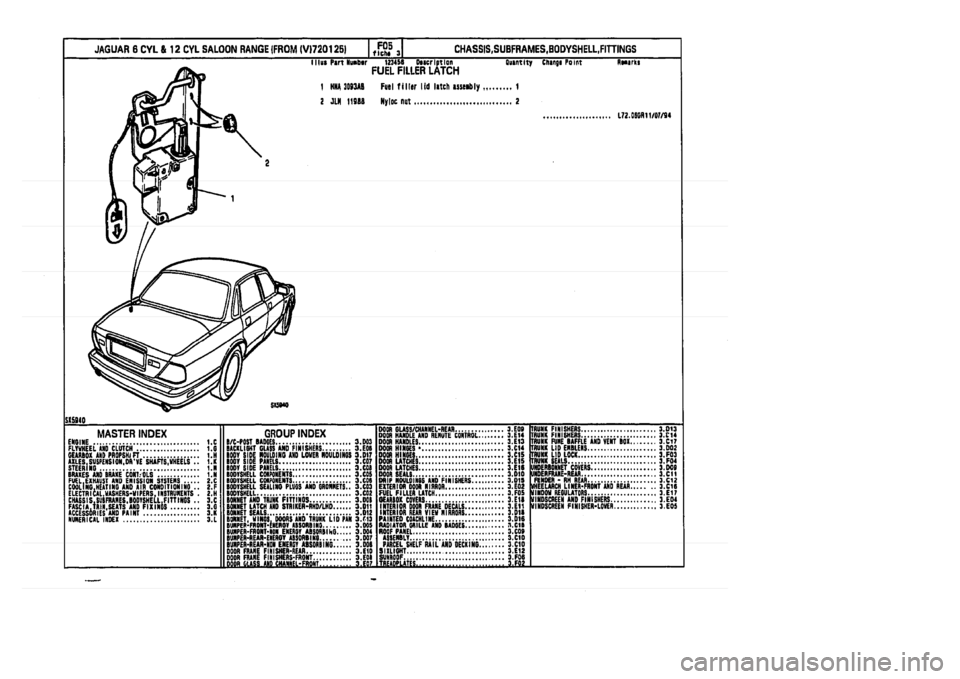 JAGUAR XJ 1994 2.G Parts Catalogue 3 