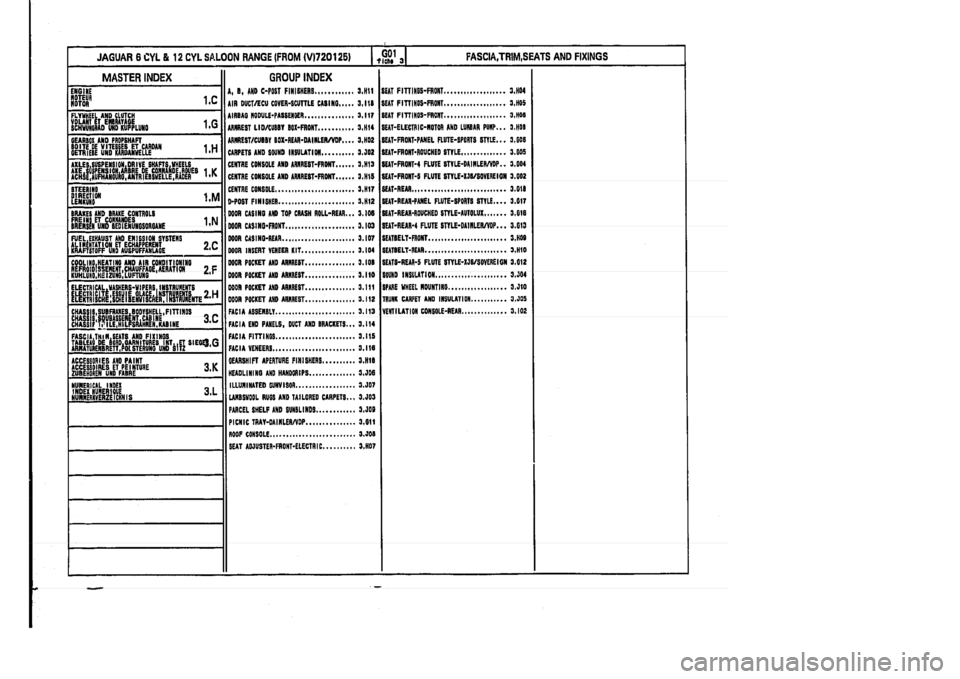 JAGUAR XJ 1994 2.G Parts Catalogue 3 JAGUAR XJ 1994 2.G Parts Catalogue 3