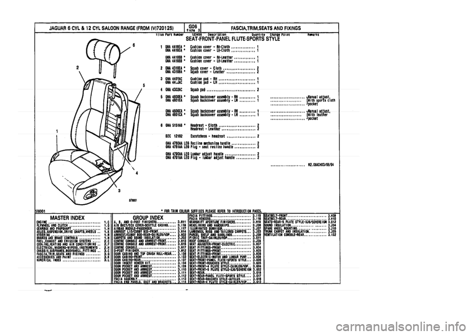 JAGUAR XJ 1994 2.G Parts Catalogue 3 JAGUAR XJ 1994 2.G Parts Catalogue 3