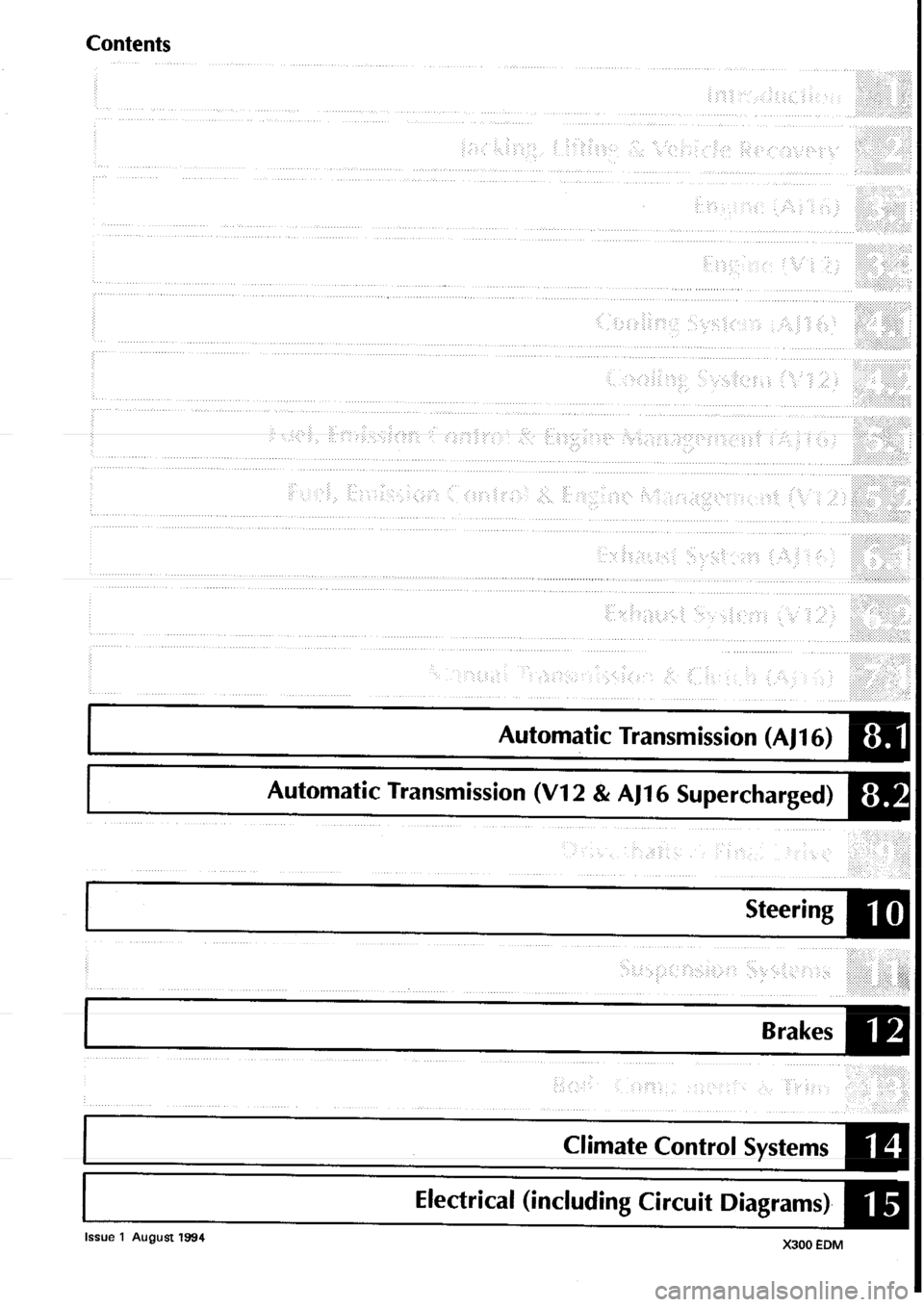 JAGUAR XJ6 1994 2.G Electrical Diagnostic Manual 