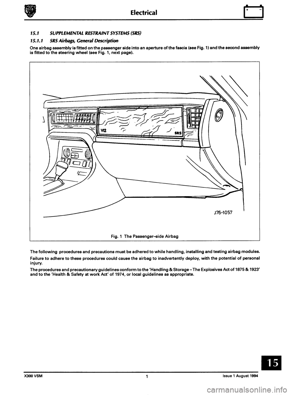 JAGUAR XJ6 1994 2.G Workshop Manual JAGUAR XJ6 1994 2.G Workshop Manual