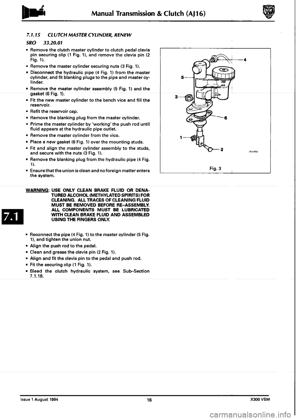 JAGUAR XJ6 1994 2.G Workshop Manual Second Edition JAGUAR XJ6 1994 2.G Workshop Manual Second Edition