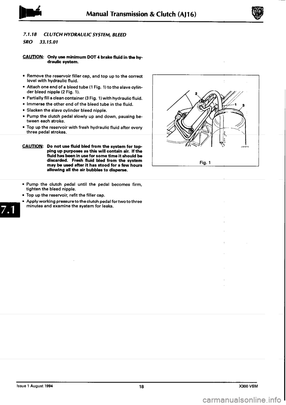 JAGUAR XJ6 1994 2.G Workshop Manual Second Edition JAGUAR XJ6 1994 2.G Workshop Manual Second Edition