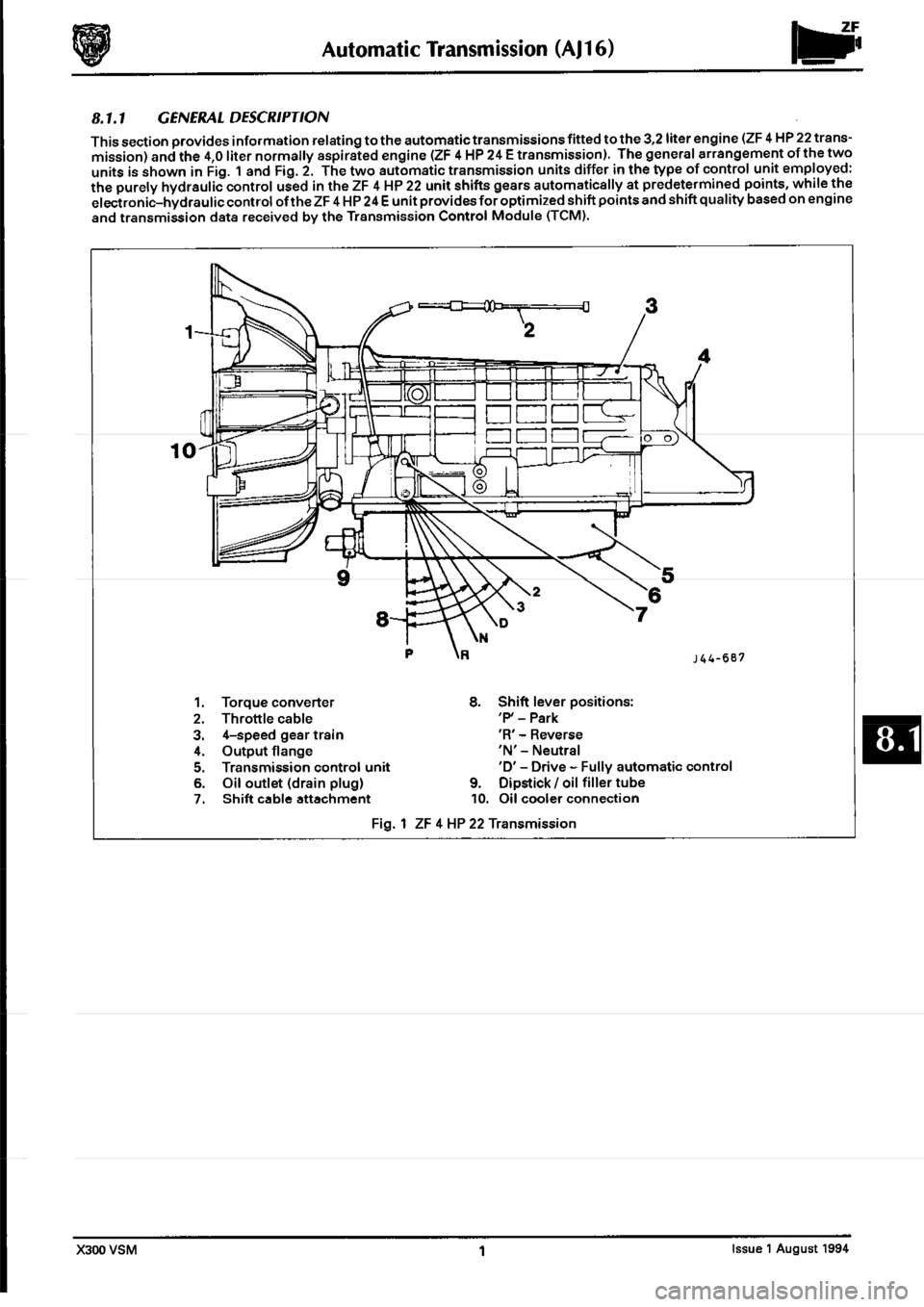 JAGUAR XJ6 1994 2.G Workshop Manual Second Edition JAGUAR XJ6 1994 2.G Workshop Manual Second Edition
