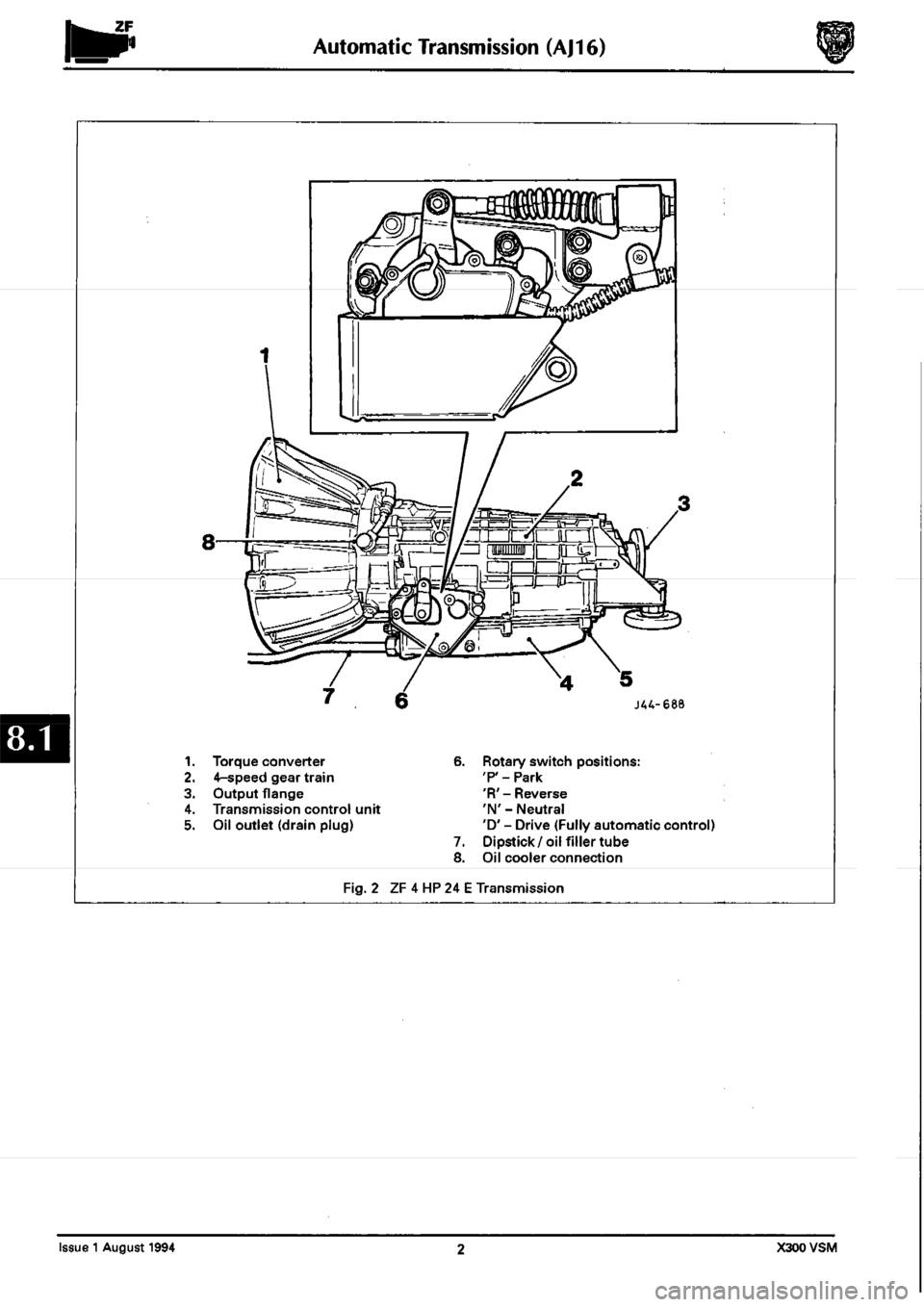 JAGUAR XJ6 1994 2.G Workshop Manual Second Edition JAGUAR XJ6 1994 2.G Workshop Manual Second Edition