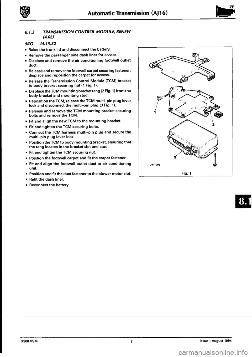 JAGUAR XJ6 1994 2.G Workshop Manual Second Edition JAGUAR XJ6 1994 2.G Workshop Manual Second Edition
