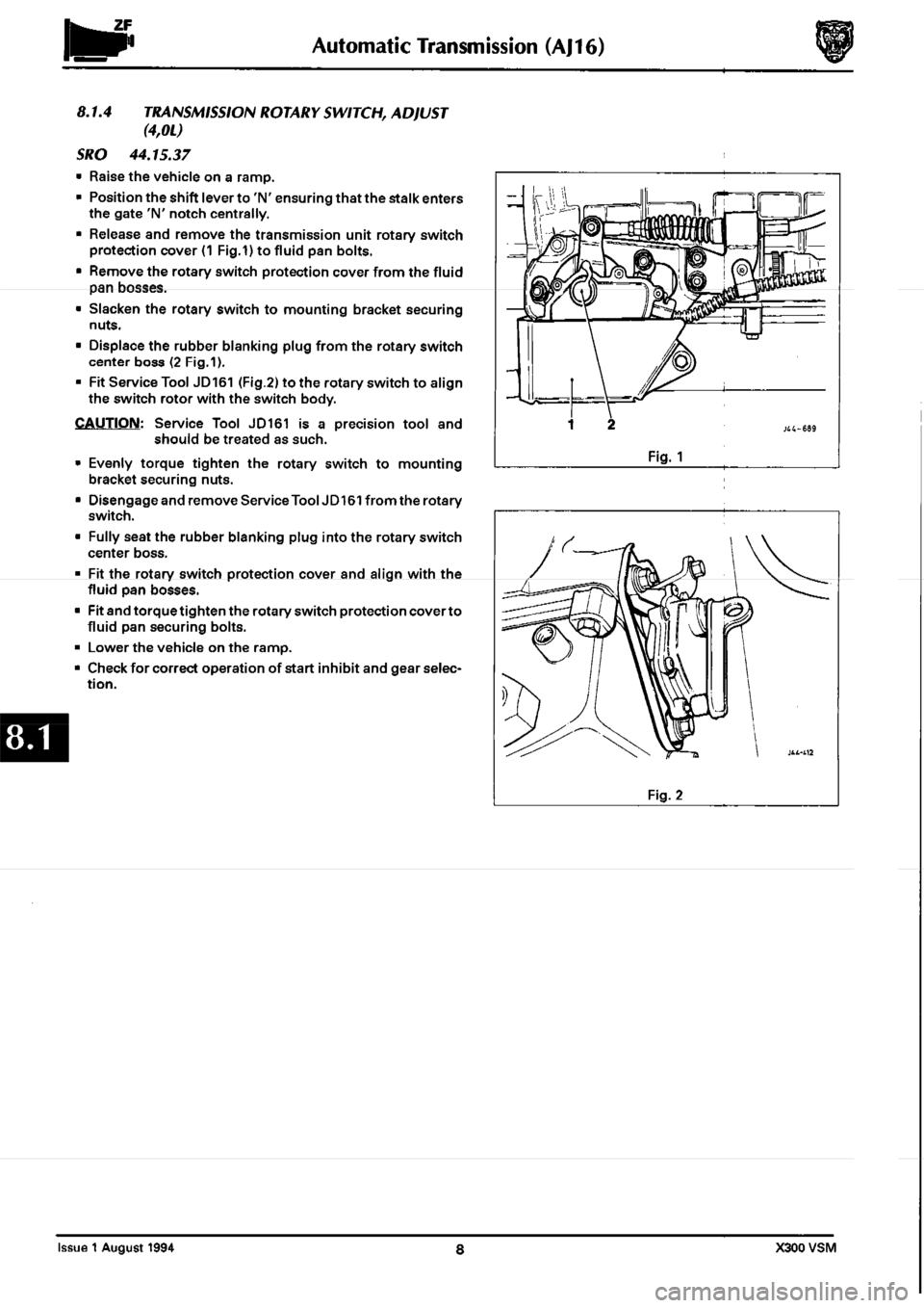 JAGUAR XJ6 1994 2.G Workshop Manual Second Edition JAGUAR XJ6 1994 2.G Workshop Manual Second Edition