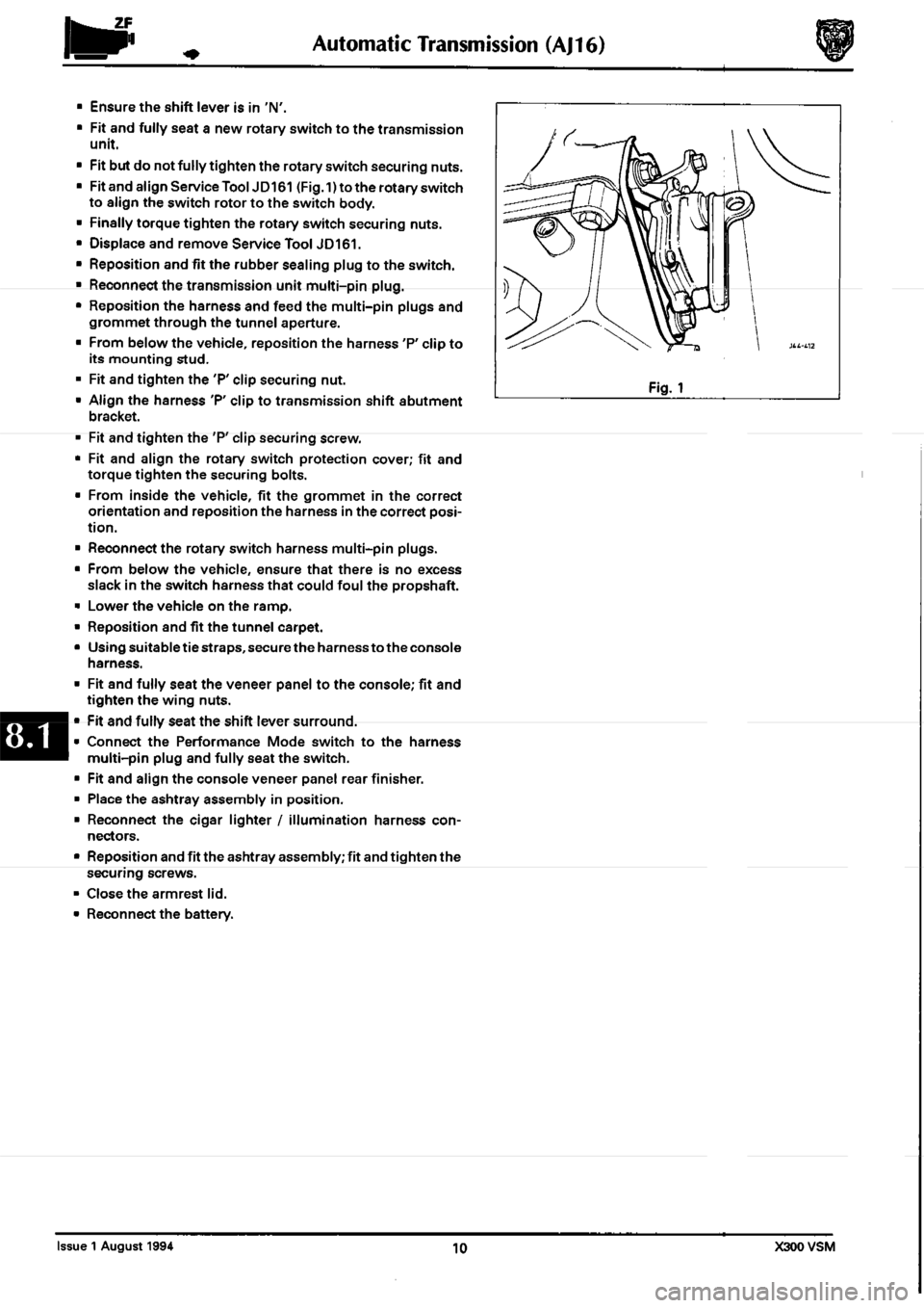 JAGUAR XJ6 1994 2.G Workshop Manual Second Edition JAGUAR XJ6 1994 2.G Workshop Manual Second Edition