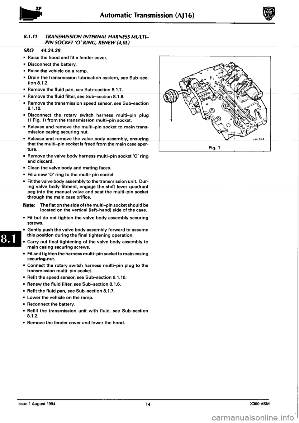 JAGUAR XJ6 1994 2.G Workshop Manual Second Edition JAGUAR XJ6 1994 2.G Workshop Manual Second Edition
