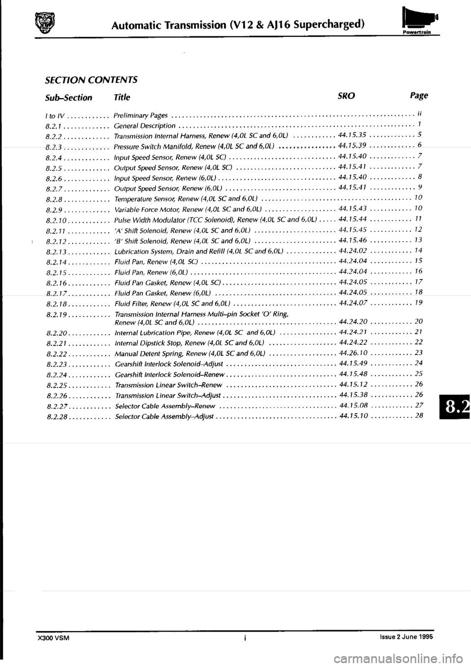 JAGUAR XJ6 1994 2.G Workshop Manual Second Edition JAGUAR XJ6 1994 2.G Workshop Manual Second Edition