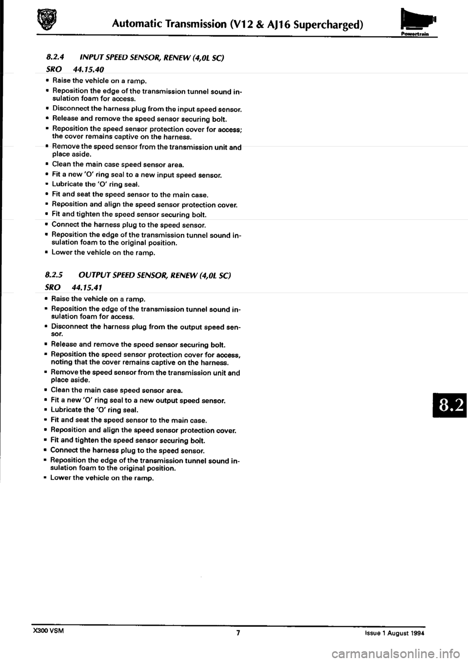 JAGUAR XJ6 1994 2.G Workshop Manual Second Edition JAGUAR XJ6 1994 2.G Workshop Manual Second Edition