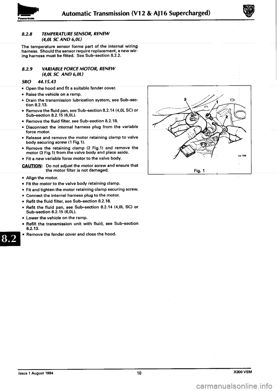 JAGUAR XJ6 1994 2.G Workshop Manual Second Edition JAGUAR XJ6 1994 2.G Workshop Manual Second Edition