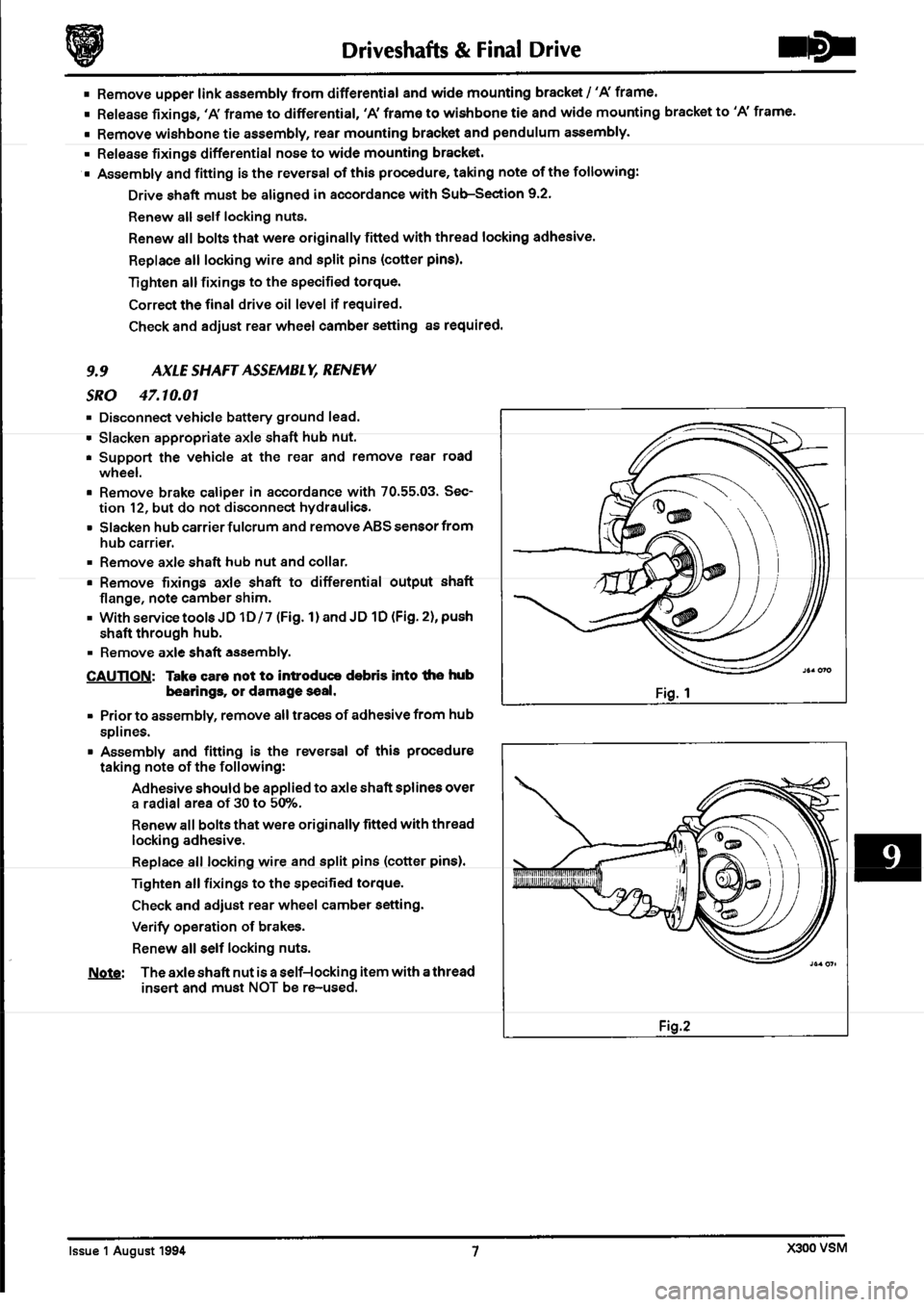 JAGUAR XJ6 1994 2.G Workshop Manual Second Edition JAGUAR XJ6 1994 2.G Workshop Manual Second Edition