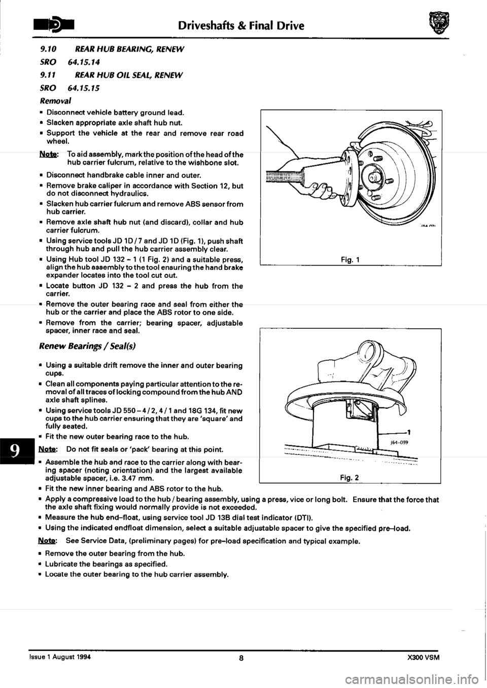 JAGUAR XJ6 1994 2.G Workshop Manual Second Edition JAGUAR XJ6 1994 2.G Workshop Manual Second Edition