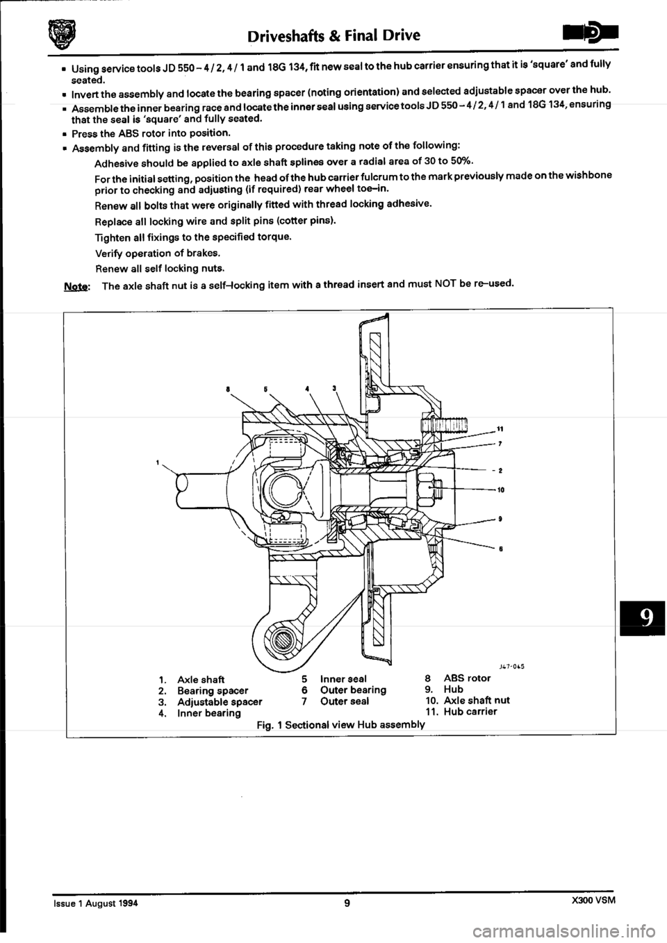 JAGUAR XJ6 1994 2.G Workshop Manual Second Edition JAGUAR XJ6 1994 2.G Workshop Manual Second Edition