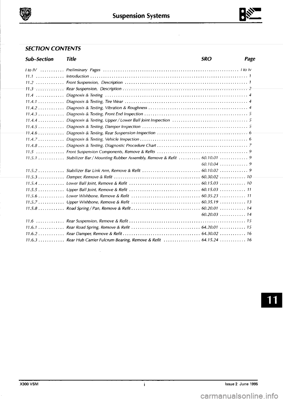 JAGUAR XJ6 1994 2.G Workshop Manual Second Edition JAGUAR XJ6 1994 2.G Workshop Manual Second Edition