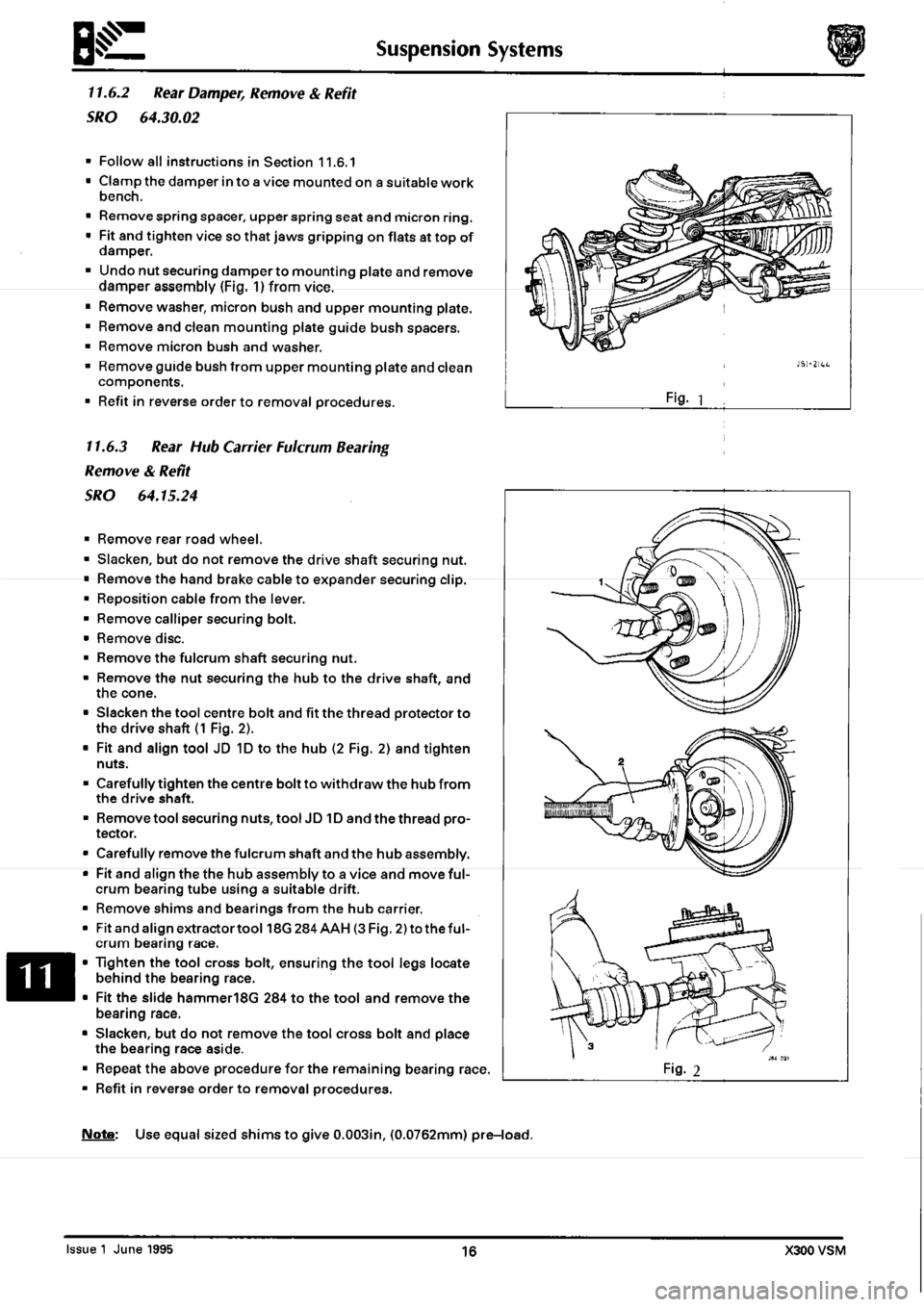 JAGUAR XJ6 1994 2.G Workshop Manual Second Edition JAGUAR XJ6 1994 2.G Workshop Manual Second Edition