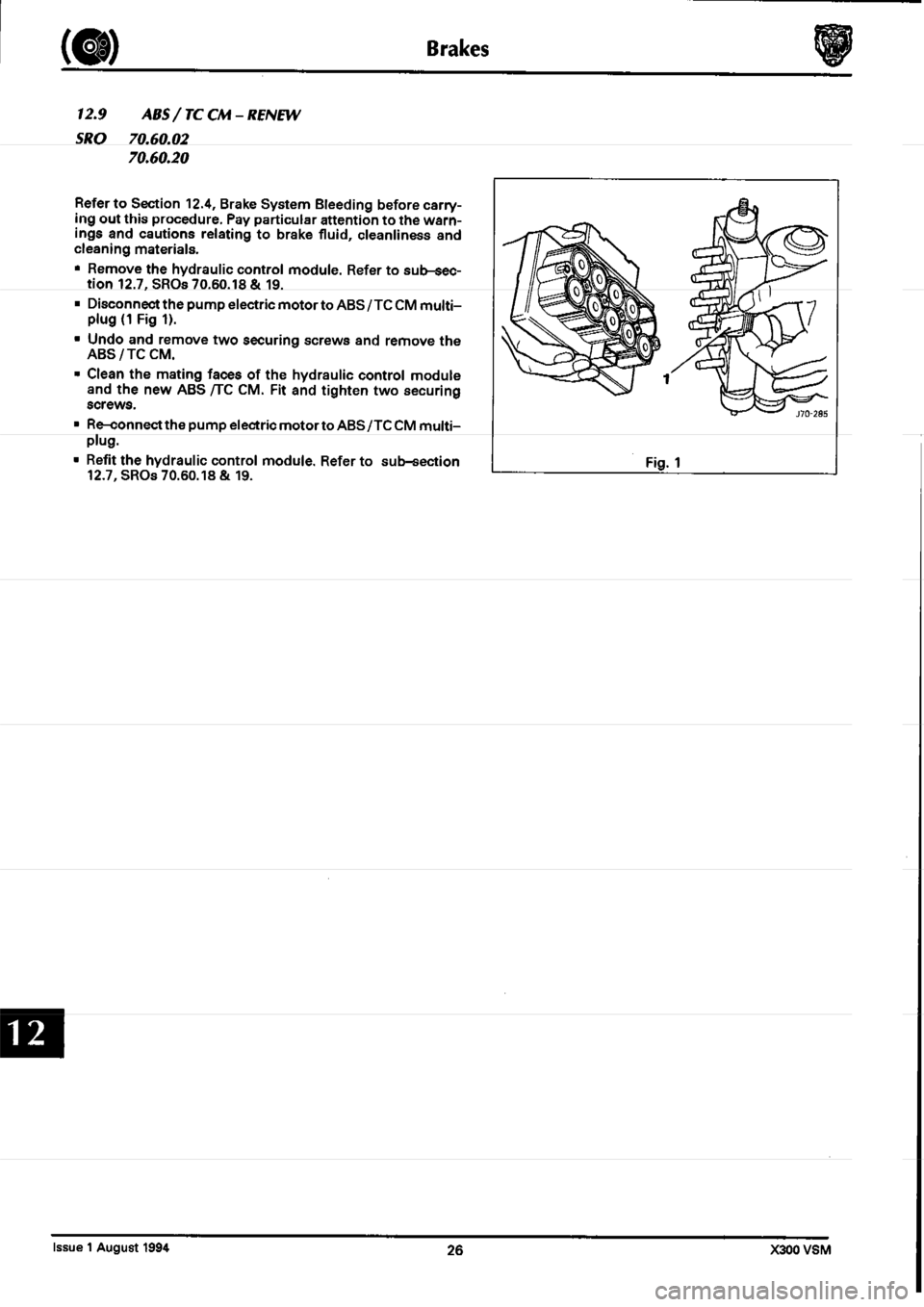 JAGUAR XJ6 1994 2.G Workshop Manual Second Edition JAGUAR XJ6 1994 2.G Workshop Manual Second Edition