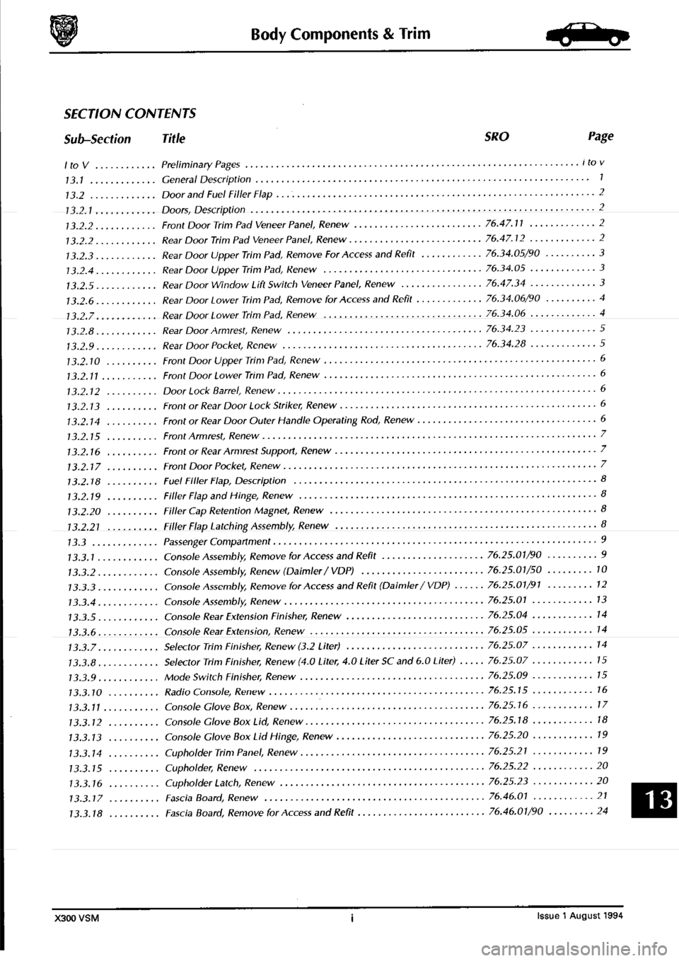 JAGUAR XJ6 1994 2.G Workshop Manual Second Edition JAGUAR XJ6 1994 2.G Workshop Manual Second Edition