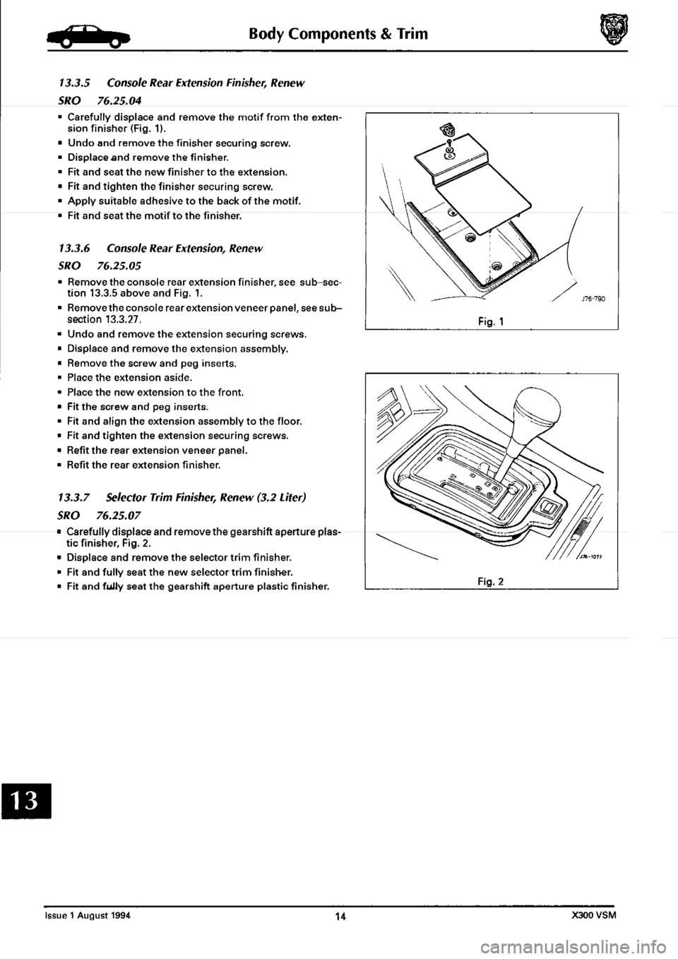 JAGUAR XJ6 1994 2.G Workshop Manual Second Edition JAGUAR XJ6 1994 2.G Workshop Manual Second Edition