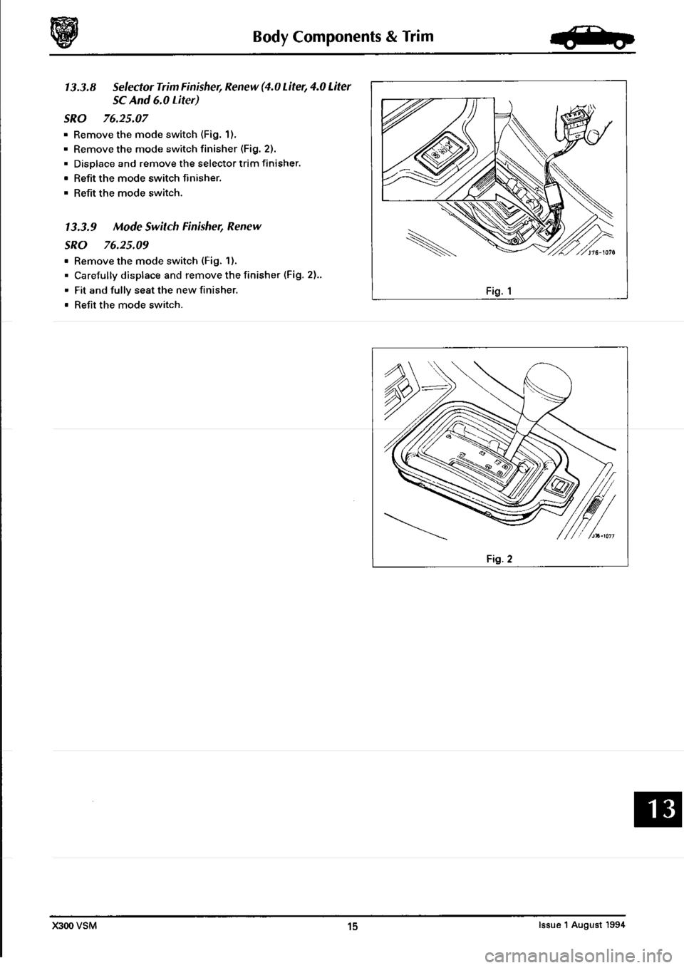 JAGUAR XJ6 1994 2.G Workshop Manual Second Edition JAGUAR XJ6 1994 2.G Workshop Manual Second Edition