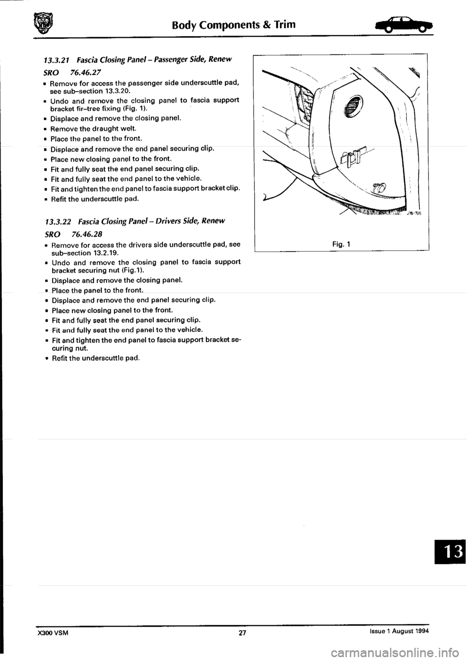 JAGUAR XJ6 1994 2.G Workshop Manual Second Edition JAGUAR XJ6 1994 2.G Workshop Manual Second Edition