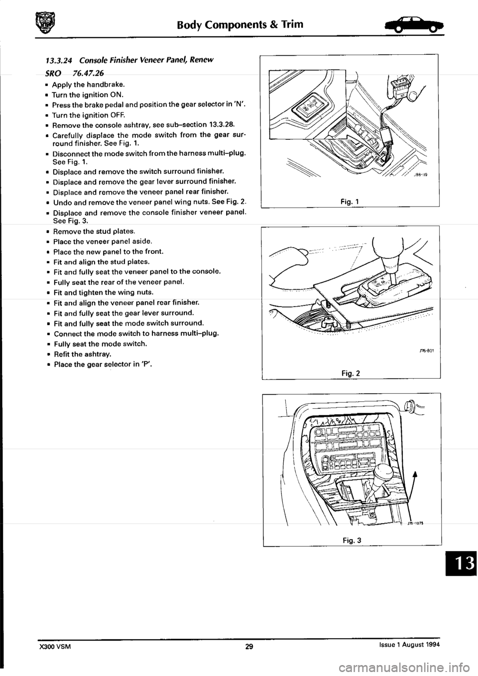 JAGUAR XJ6 1994 2.G Workshop Manual Second Edition JAGUAR XJ6 1994 2.G Workshop Manual Second Edition