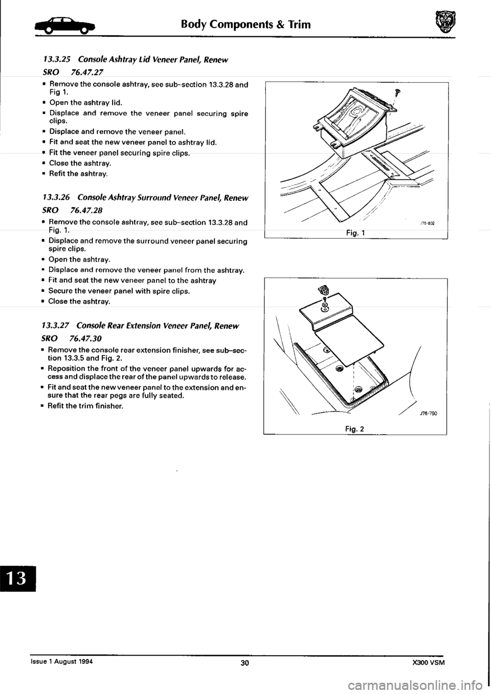 JAGUAR XJ6 1994 2.G Workshop Manual Second Edition JAGUAR XJ6 1994 2.G Workshop Manual Second Edition