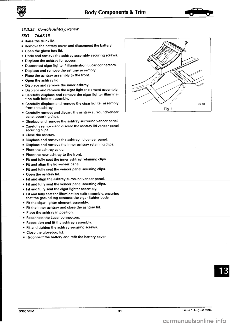JAGUAR XJ6 1994 2.G Workshop Manual Second Edition JAGUAR XJ6 1994 2.G Workshop Manual Second Edition