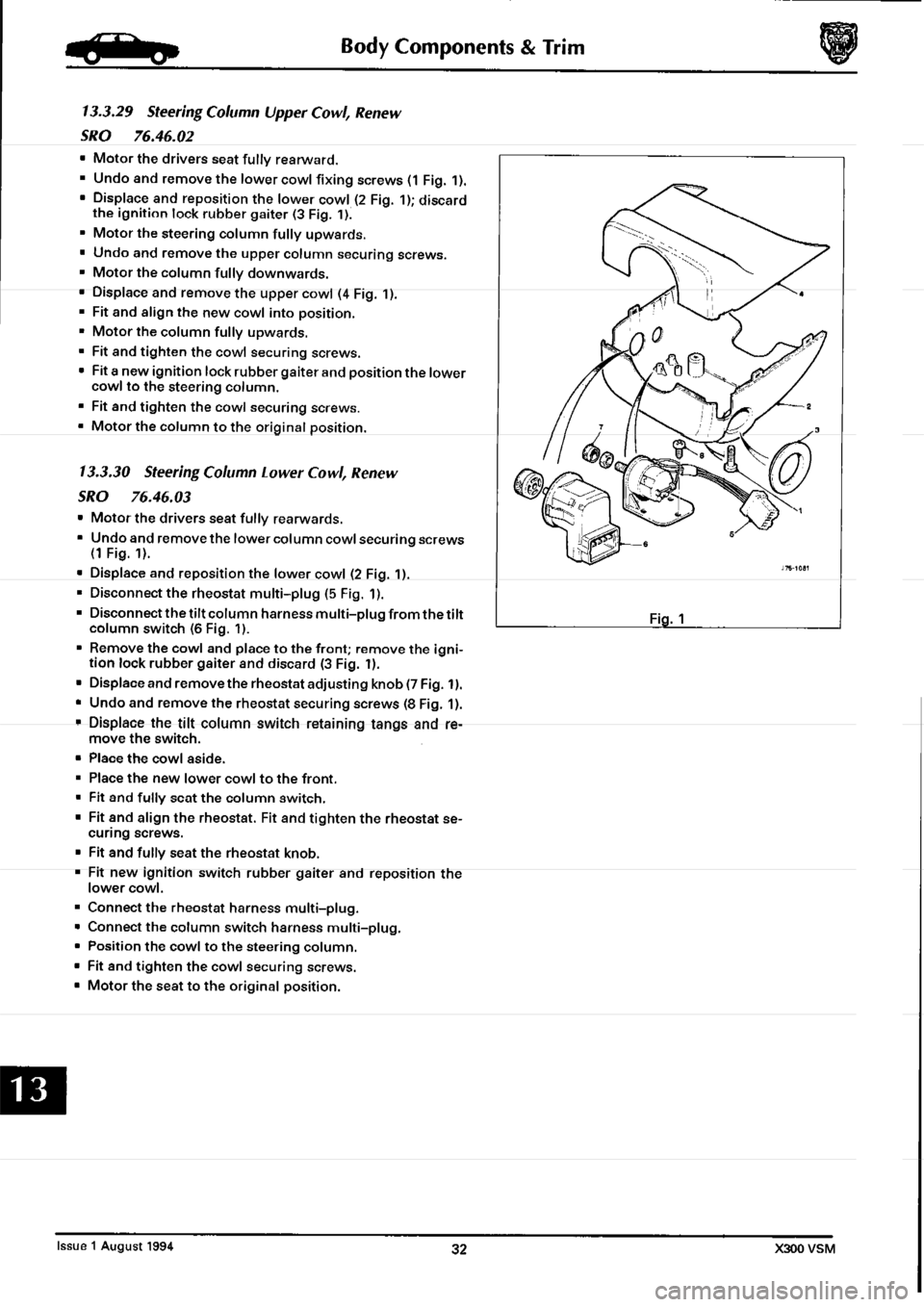 JAGUAR XJ6 1994 2.G Workshop Manual Second Edition JAGUAR XJ6 1994 2.G Workshop Manual Second Edition