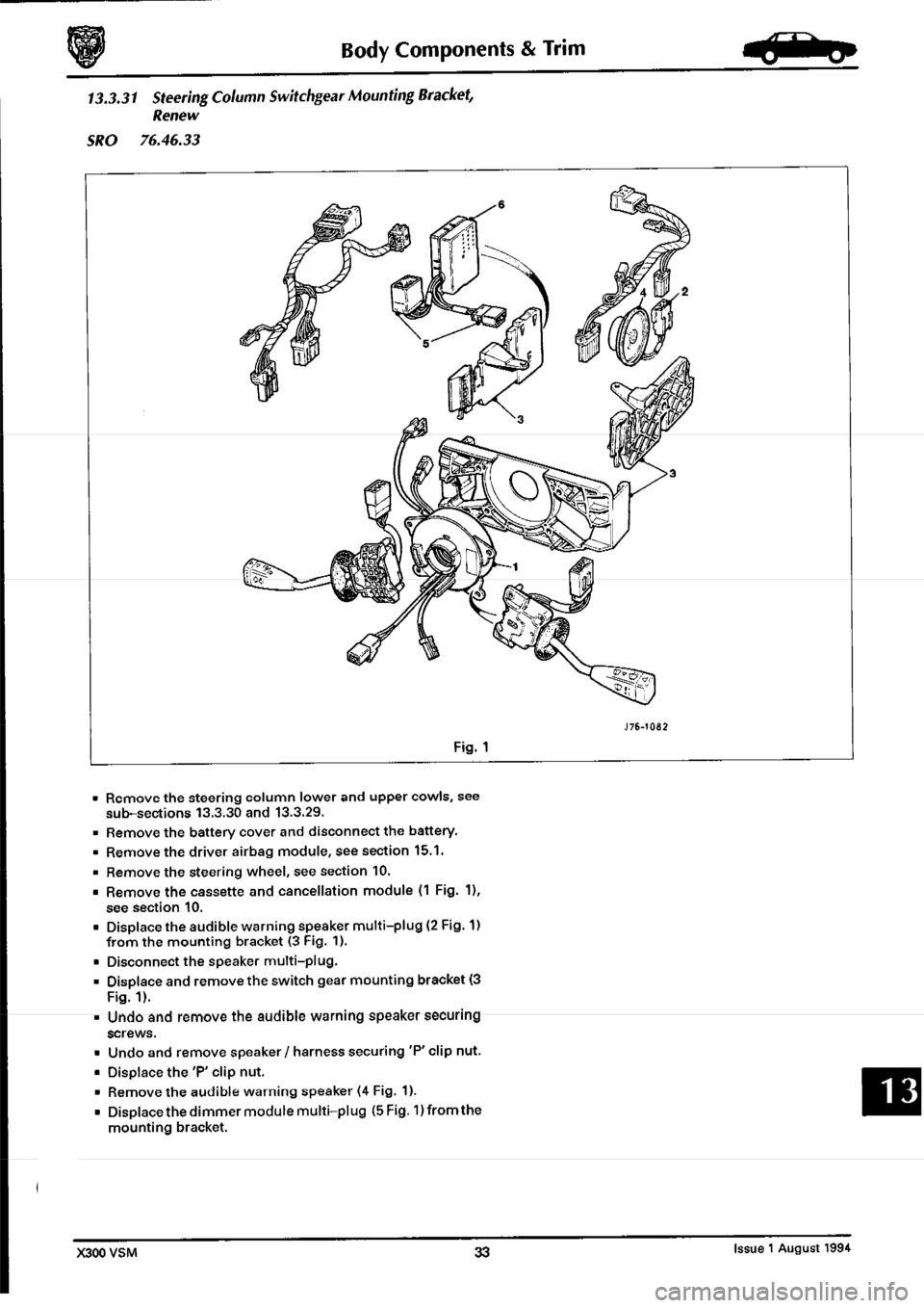 JAGUAR XJ6 1994 2.G Workshop Manual Second Edition JAGUAR XJ6 1994 2.G Workshop Manual Second Edition