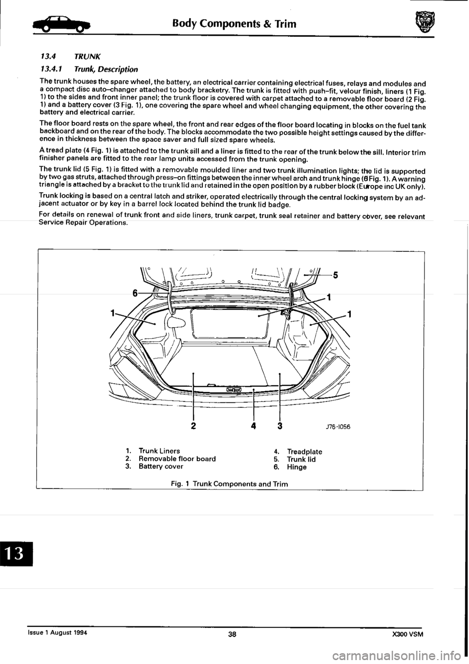JAGUAR XJ6 1994 2.G Workshop Manual Second Edition JAGUAR XJ6 1994 2.G Workshop Manual Second Edition