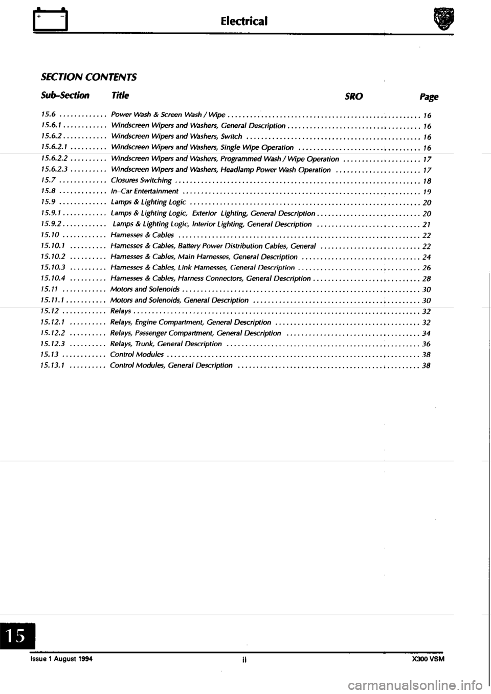 JAGUAR XJ6 1994 2.G Workshop Manual Second Edition JAGUAR XJ6 1994 2.G Workshop Manual Second Edition