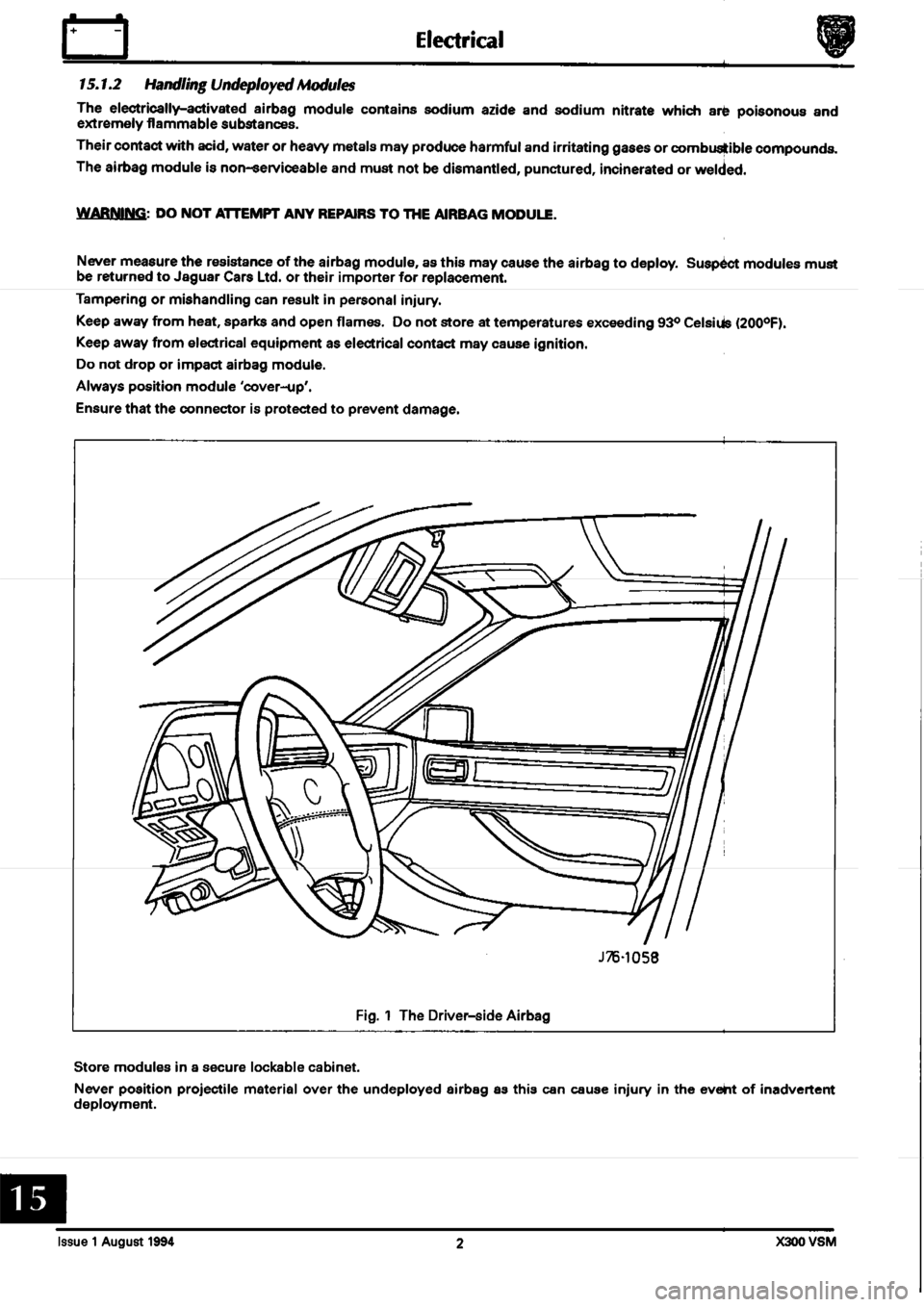 JAGUAR XJ6 1994 2.G Workshop Manual Second Edition JAGUAR XJ6 1994 2.G Workshop Manual Second Edition