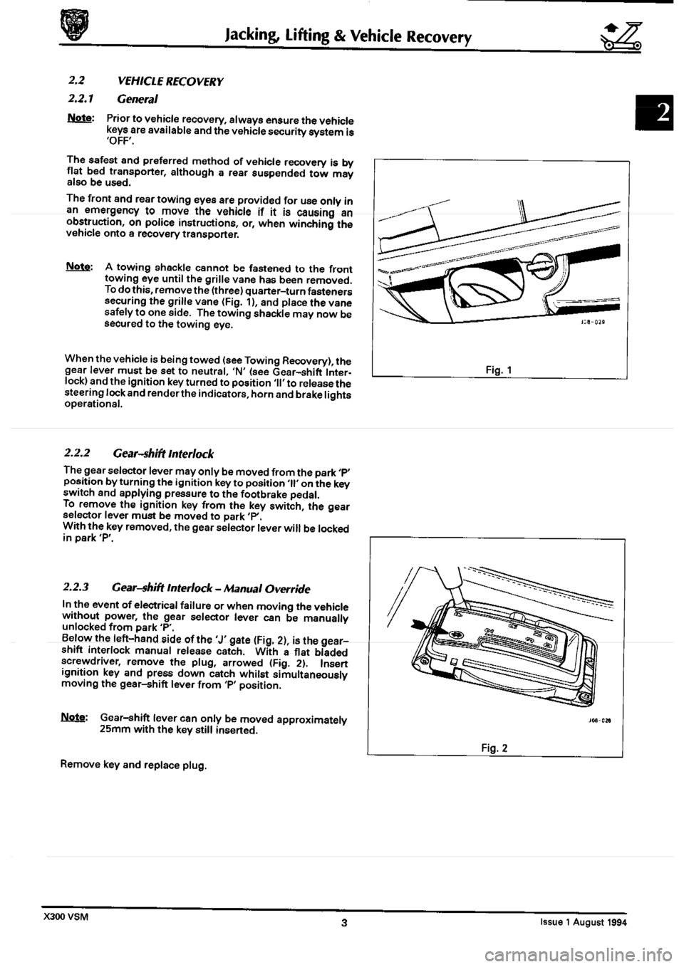 JAGUAR XJ6 1994 2.G Second Edition Service Manual JAGUAR XJ6 1994 2.G Second Edition Service Manual