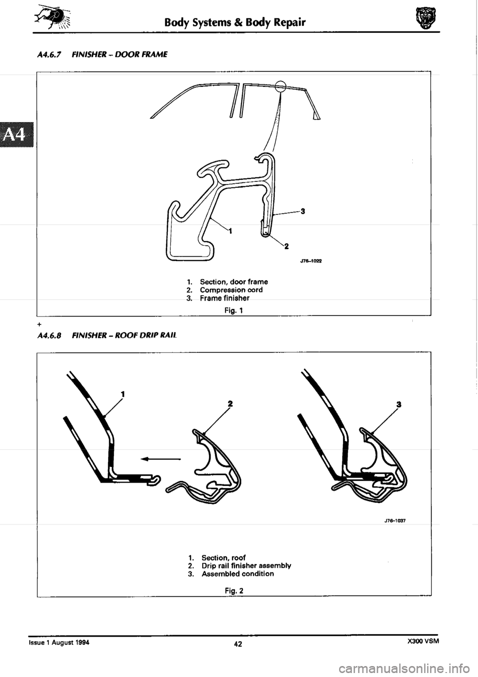 JAGUAR XJ6 1994 2.G Workshop Manual Second Edition 