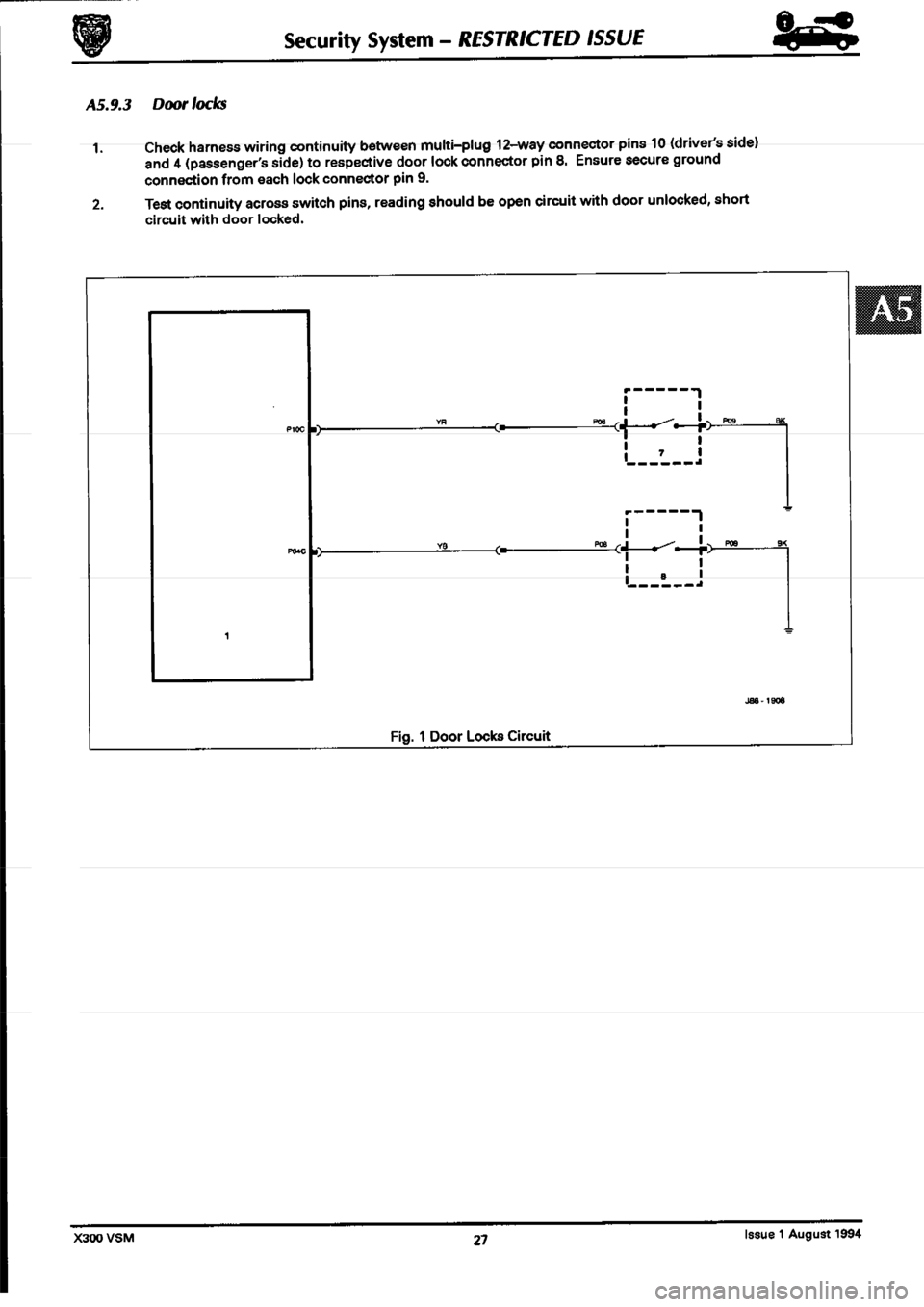 JAGUAR XJ6 1994 2.G Workshop Manual Second Edition 