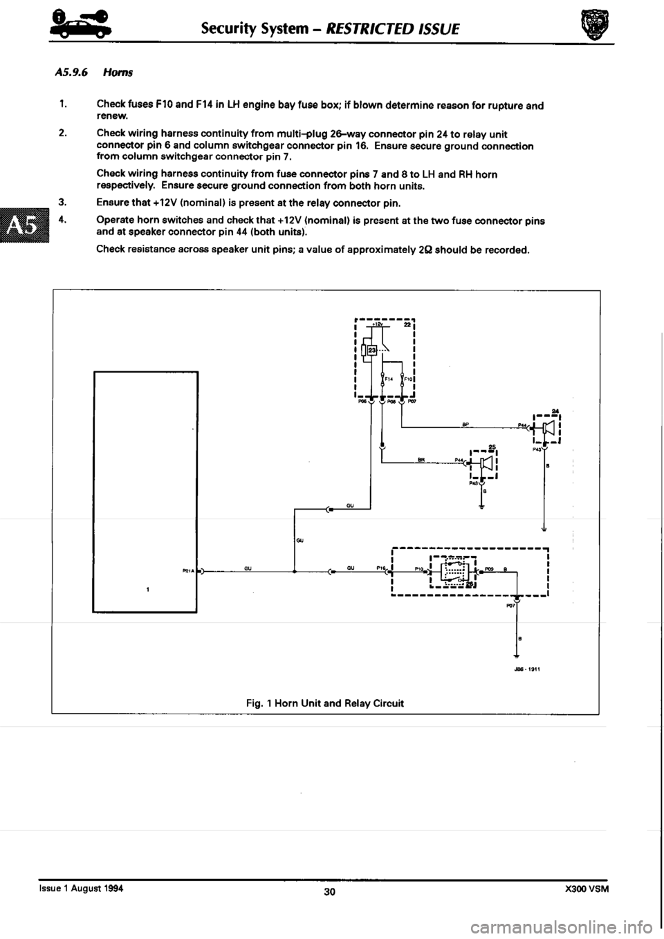 JAGUAR XJ6 1994 2.G Workshop Manual Second Edition 