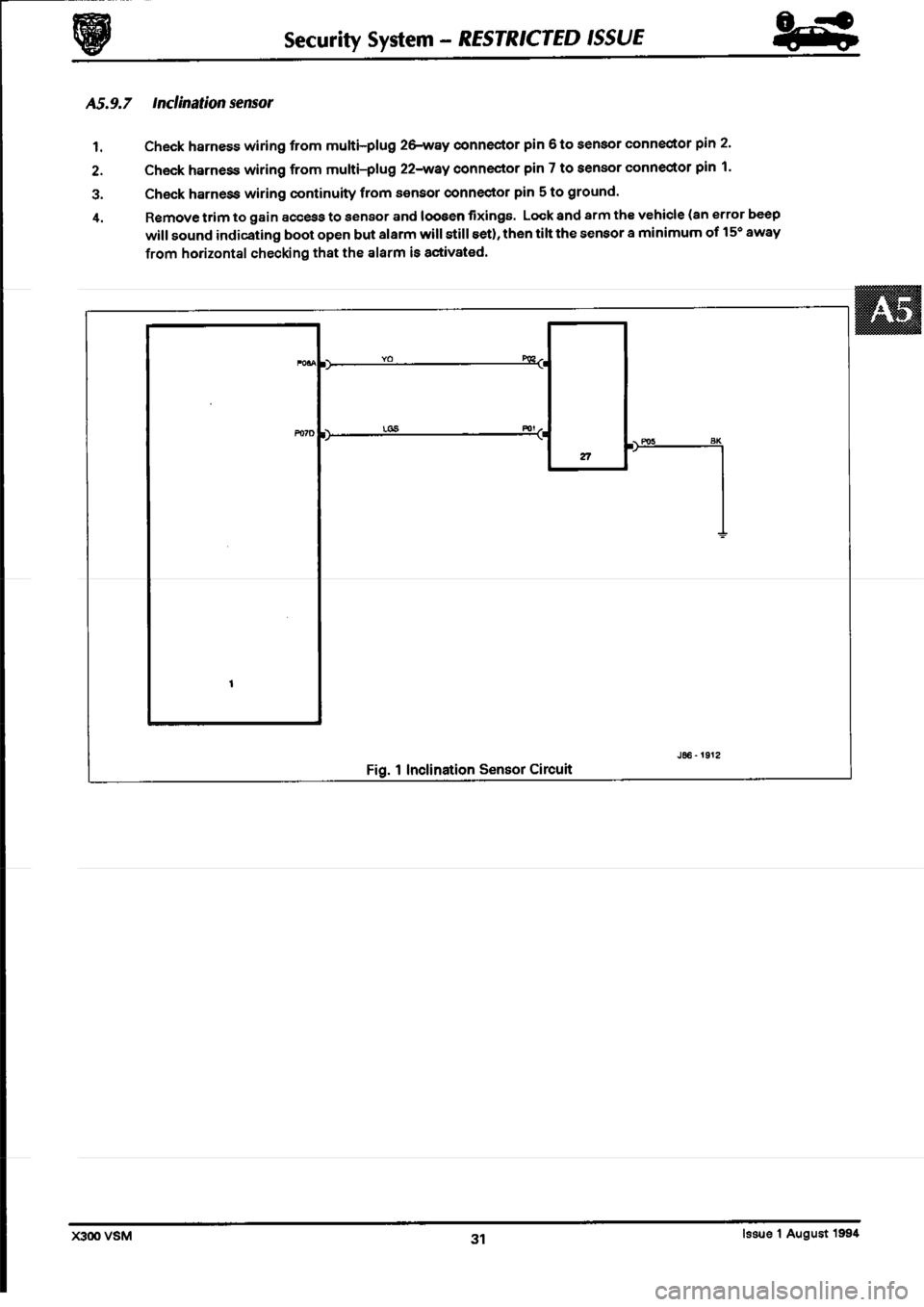 JAGUAR XJ6 1994 2.G Workshop Manual Second Edition 