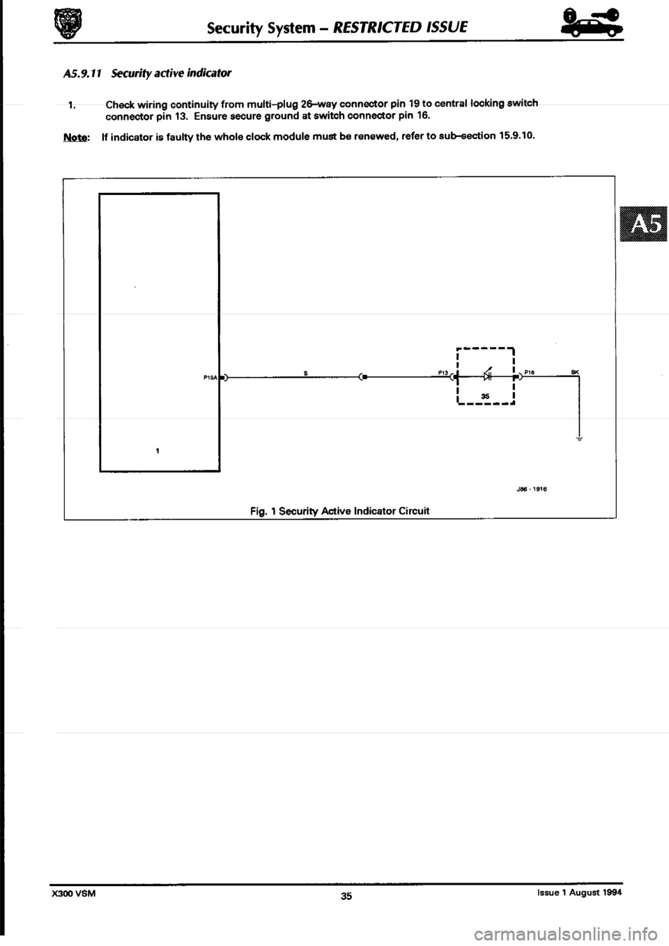 JAGUAR XJ6 1994 2.G Workshop Manual Second Edition 